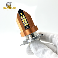 Phare de moto OEM ODM H4 BA20D, durée de vie de 50 000 heures, phare avant rouge bleu faisceau haut/bas pour Kawasaki Yamaha Suzuki Moto