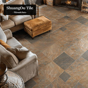 Carrelage en céramique émaillée de style moderne pour sol et mur, aspect antidérapant pour salon, salle de bain, carreaux en porcelaine <span class=keywords><strong>imitation</strong></span> brique - Product Image 3
