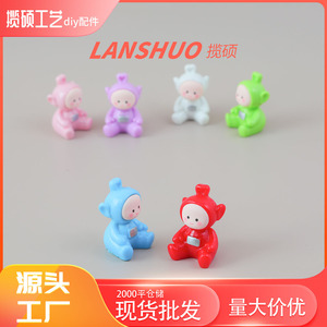 Figuras en Miniatura de Teletubbies, Resina Plástica, Versión Q, Adornos 3D para Escritorio, para Niños de 5 a 7 Años - Product Image 2