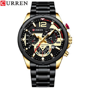 CURREN Montre-bracelet de luxe pour homme Montre <span class=keywords><strong>chronographe</strong></span> étanche Marque de mode Acier inoxydable Sport Horloge pour homme 8395 - Product Image 5