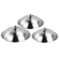 Poêles à frire en acier inoxydable de la marque XINYUAN, couvercles de casseroles avec poignée résistante à la chaleur, 32-38 cm