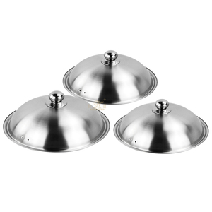 Poêles à frire en acier inoxydable de la marque XINYUAN, couvercles de casseroles avec poignée résistante à la chaleur, 32-38 cm - Product Image 4