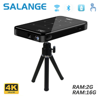 Projecteur intelligent mini DLP P09-II le plus vendu, Android 9.0, Full HD 4K, WiFi double bande, haut-parleurs intégrés, 3D, rechargeable