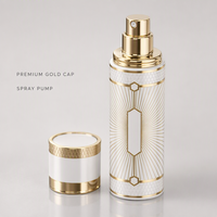 Flacon de parfum vide personnalisé 250 ml, noir mat, cylindrique, avec capuchon métallique gaufré, atomiseur rechargeable en gros, logo personnalisé