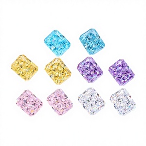GEMS Stock Ready Octagon Shape White Purple Yellow Pink Radiant Cut Cubic Zirconia CZ Stones with Color Play - Product Image 2