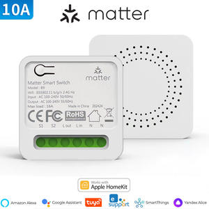 Module de commutation intelligent Wi-Fi Matter, relais de protection, contrôle sans fil HomeKit, compatible avec HomeKit, Alexa, Google <span class=keywords><strong>Home</strong></span>, SmartLife - Product Image 1