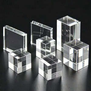 HBL 505080 Size Customized Laser Engraving 3D Crystal Sublimation Blanks Crystal Cube Paperweight DIY Photo Crystal Cube
