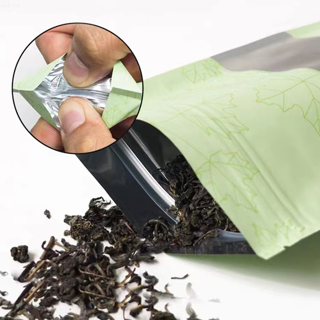 Eco Friendly Zip Lock Stand up Pouches Printed Plastic Smell Proofcreative Creative Tea Packaging Aluminium Foil Pouch