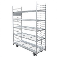 Chariot de serre robuste à roues, galvanisé à chaud, chariot danois pliable et portable, réglable, avec outils en fil métallique, OEM