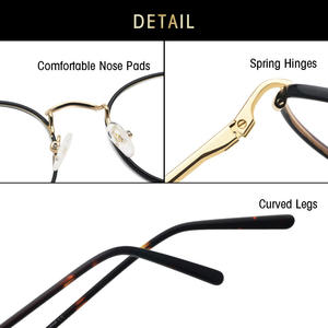 Lunettes de vue grises à monture ronde XS9005, monture intégrale minimaliste, tendance unisexe, verres plats - Product Image 5