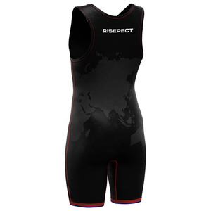 ชุดนักมวยปล้ำสีดำแบบซับลิเมชั่น คุณภาพพรีเมียม ทนทาน เหมาะสำหรับยกน้ำหนัก ลายธีมโลกสงบสุข - Product Image 3