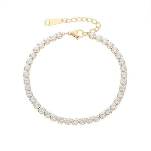Pulsera de Moda para Mujer, de Acero Inoxidable, con Dijes Dorados y Diamantes, Venta al Por Mayor - Product Image 2