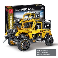 1:12 camión modelo MOC técnica todoterreno coche Jip bloques de construcción educativos regalo de cumpleaños para niños