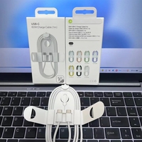 Câble de charge rapide USB Type C vers C avec gaine tressée pour smartphones, tablettes et ordinateurs portables