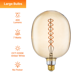 Cổ 7 Wát <span class=keywords><strong>AC</strong></span> <span class=keywords><strong>LED</strong></span> bóng đèn dây tóc E27 <span class=keywords><strong>120V</strong></span> cổ điển hổ phách đèn 2200K thay đổi độ sáng trang trí Edison nhanh chóng vận chuyển tùy chỉnh - Product Image 3