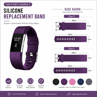 Correa de silicona compatible con Fitbit Charge 2, correa de repuesto ajustable de TPE a cuadros para deportes y uso diario