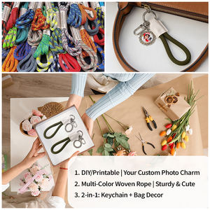 Llavero <span class=keywords><strong>de</strong></span> Cuerda <span class=keywords><strong>de</strong></span> Nailon Tejida, Llavero <span class=keywords><strong>de</strong></span> <span class=keywords><strong>Cuero</strong></span> Tejido, Moderno y Sencillo, Llavero <span class=keywords><strong>de</strong></span> Coche con Múltiples Anillos, Ecológico, Regalo <span class=keywords><strong>de</strong></span> Alta Gama para Hombres y Mujeres - Product Image 3