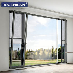 ROGENILAN, fournisseur chinois, grandes fenêtres en aluminium à rupture <span class=keywords><strong>de</strong></span> pont thermique, double vitrage, fenêtre à battants et à basculer <span class=keywords><strong>avec</strong></span> moustiquaire - Product Image 2