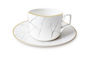 Varie forme bone china porcellana moderna tazza da tè in ceramica set tazze da caffè e piattini in porcellana - Product Image 2