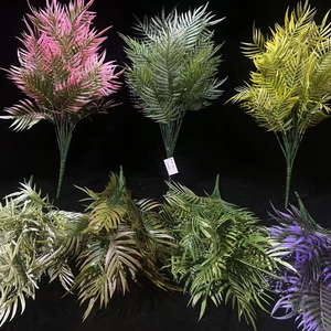 Haute qualité plusieurs fourchettes feuilles de palmier artificielles verdure plantes tropicales et de la jungle fleurs artificielles décoration de mariage - Product Image 1