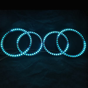 Contrôle par application téléphonique, anneaux lumineux LED RGB multicolores de 70 mm pour voiture, anneaux lumineux Angel Eyes pour Camaro Dodge Challenger - Product Image 5