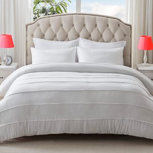 Set <span class=keywords><strong>Trapunta</strong></span> Moderno di Lusso 3 Pezzi per Tutte le Stagioni, Non Monouso, con 2 Federe, <span class=keywords><strong>Grigio</strong></span>, Sostituto <span class=keywords><strong>Trapunta</strong></span> <span class=keywords><strong>Matrimoniale</strong></span>, Tinta Unita, per Letto Queen Size - Product Image 6