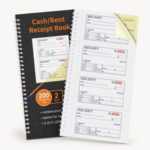Carnet de reçus de <span class=keywords><strong>paiement</strong></span> autocopiant A4 A5 A6, reliure spirale - Product Image 1