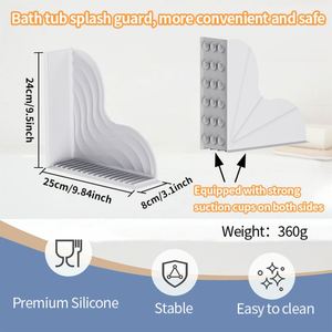 Protector de Salpicaduras de Silicona para Ducha, Lavabo y Bañera, Impermeable y Antisalpicaduras, Venta Caliente Transfronteriza - Product Image 2