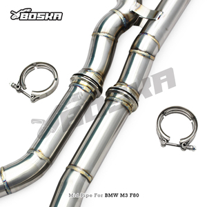 Tubo Intermedio de Longitud Igual Personalizado para BMW M3/M4 F80/F82/F83 3.0T 2015-2017, Escape de Acero Inoxidable Boska con Tubo en Z de 63mm/70mm - Product Image 2
