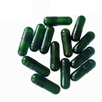 Capsules végétales vertes transparentes HPMC de qualité supérieure, taille 0, séparées, pour la vente en gros