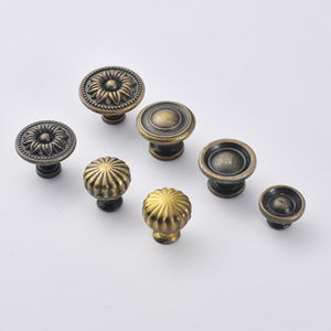 European Style Antique Bronze <b>Cabinet</b> <b>Knobs</b> Round Zinc Alloy Durable Furniture Handles For Wardrobe Drawer Door - Product Image 3