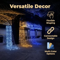 Guirlande lumineuse LED en fil de cuivre - Déformable, légère, facile à installer pour mariage, restaurant, décoration de scène