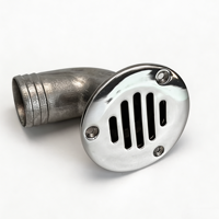 Drain de pont incurvé monobloc professionnel en acier inoxydable AISI 316, raccord de drainage de pont de bateau marin robuste moulé par investissement