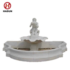 Fuente de Agua de Mármol para Jardín <span class=keywords><strong>con</strong></span> Estatua de Mujer y Pez en Venta - Product Image 3
