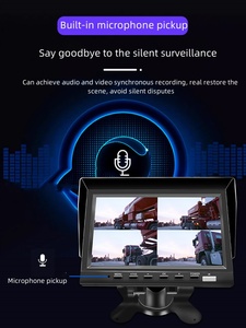 7-inch 1080p IPS xe tải lái xe ghi 4 cách đồng bộ Video hiển thị tầm nhìn ban đêm không thấm nước điểm mù cảnh báo DVR màn hình - Product Image 6