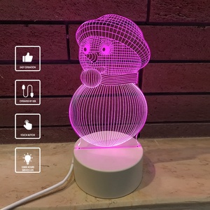 tangible interruptor personalizado 3D ilusión <span class=keywords><strong>unicornio</strong></span> del escritorio del LED noche de la tabla luz lámpara para regalo de bebé - Product Image 5