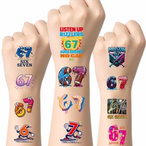Patriotic Holiday Temporary Tattoo Stickers 4th of July Easy Apply Body Decor for All Ages - Product Image 3