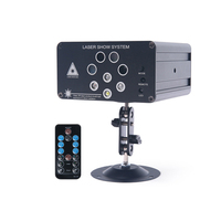 Télécommande intelligente Mini lumières laser LED programmables à 8 trous 128 motifs d'animation rvb pour l'éclairage décoratif DJ de fête à la maison