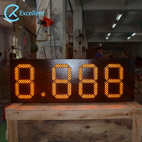 7 Segments Led Module 12 "16" 18 "24" Taille Prix Du Gaz Écran Numérique RF Télécommande Prix Signe