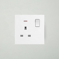 Interruptor de Pared y Panel de Enchufes de Alta Calidad, Enchufe Eléctrico de 13A para Reino Unido, Modelo 86 y 146, Tipo C y USB