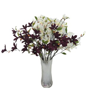 Décorations de fleurs de magnolia artificielles 30cm-100cm blanc bleu rose pour la décoration de la maison et des mariages - Product Image 5