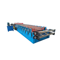 Machine de formage à froid de tôles d'acier à double couche stable pour toitures, faible taux de défaillance, matériau de construction, certifiée CE