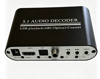 Receptor de Audio Bluetooth 5.0 con Decodificador Óptico Coaxial HDMI a RCA, DAC 5.1CH para Barra de Sonido de Cine en Casa