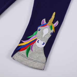 Baby Clothes Girls Gym <b>Leggings</b> With <b>Unicorn</b> Embroidered Designs of Wholesale - Product Image 5