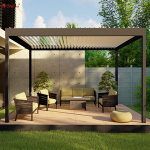 Toldo para <span class=keywords><strong>Terraza</strong></span>, Techo para Patio con Control Remoto, Pérgola Bioclimática Eléctrica de Aluminio - Product Image 6
