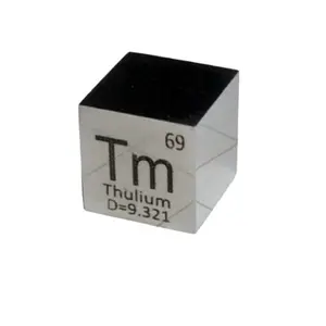 希土類ツリウム金属99.99% 元素Tm 10x10x10mm純粋な周期元素