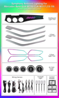 Kit de Actualización CC-CAR para Mercedes-Benz Clase A (W177), Luz Ambiental Dinámica y Colorida, Panel Decorativo LED para Interior de Coche, TPU ABS