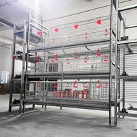 Cage à poulets pliable à porte coulissante automatique avec désinfection intégrée, modèle H, vente chaude, fournie par le fabricant
