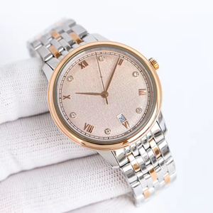 Montre de luxe automatique mécanique de 40 mm avec boîtier en acier inoxydable et cadran bleu foncé avec traitement PVD en acier inoxydable original - Product Image 4