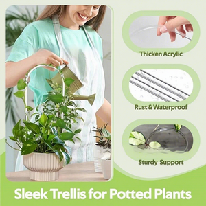Support de plante en acrylique, support de fleurs, treillis pour plantes en pot, piquet décoratif, multi-usage, durable, LTJY - Product Image 4